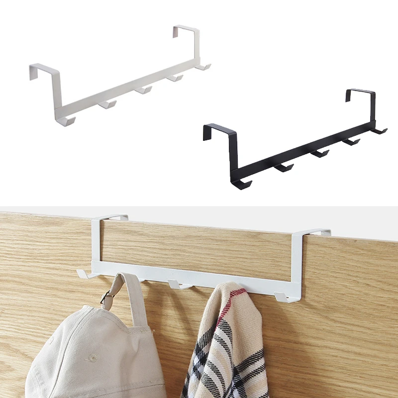 Home Bathroom Supplies - Hooks Over The Door 5 Hooks