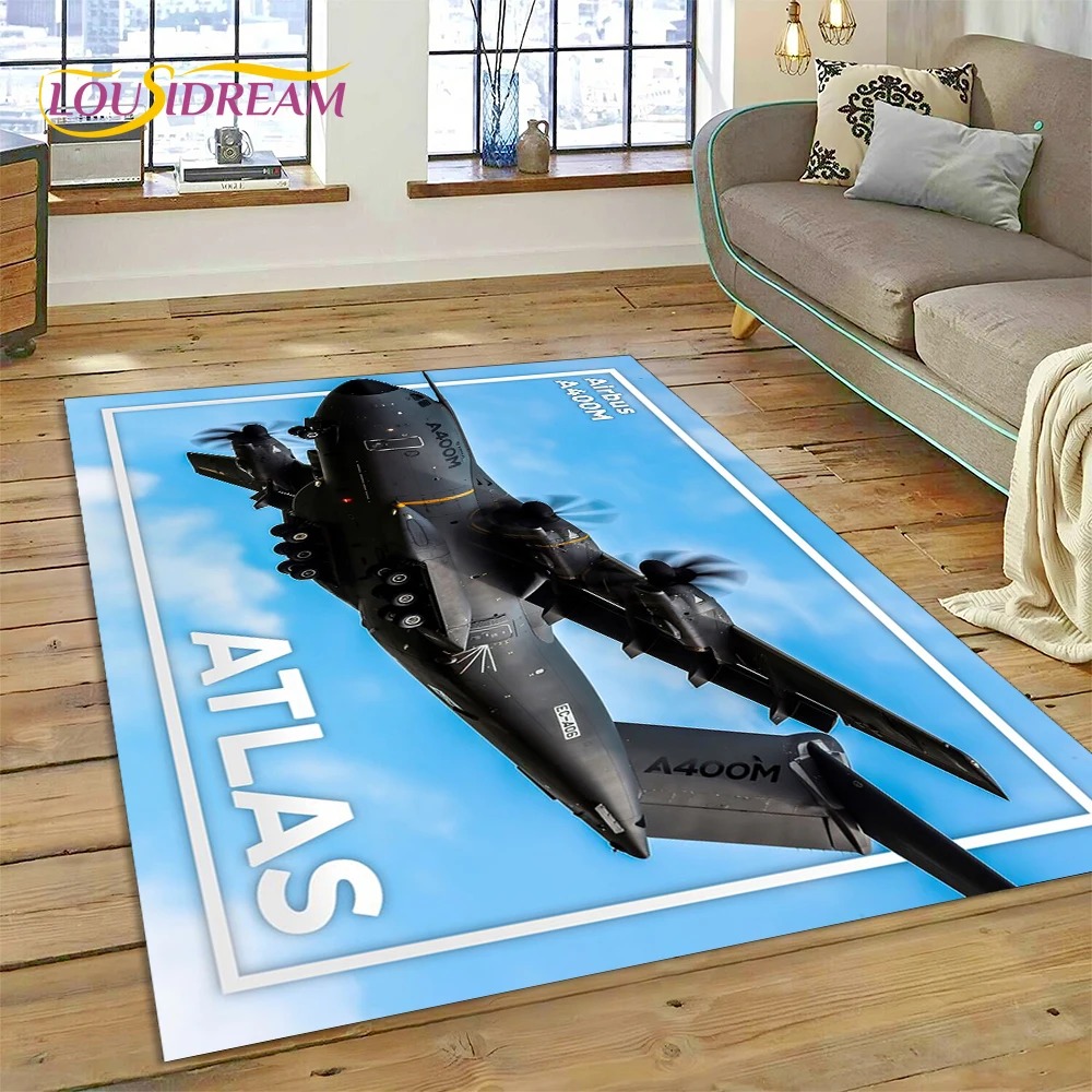 Jet Home Bathroom Mats - 3D Air Force Jet Fighter Spitfire