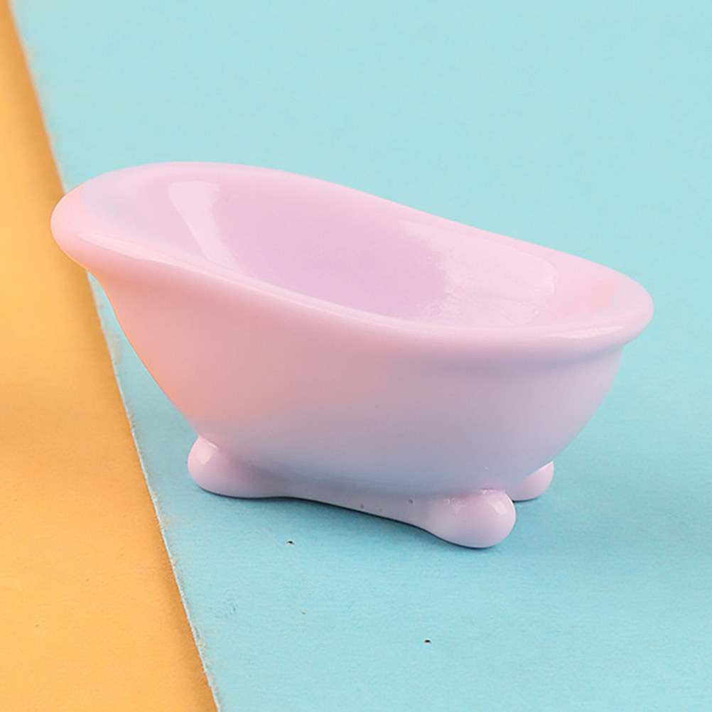 Home Bathroom Scene - 8Pcs Micro Landscape Resin Mini Bathtub