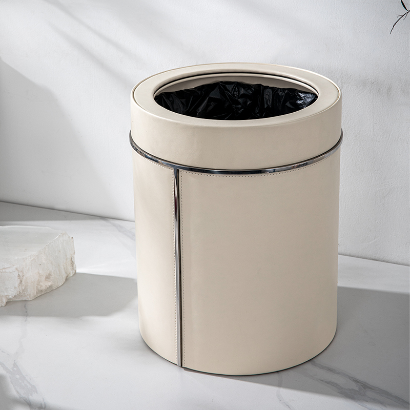 Home Bathroom Trash Can - Luxury Stainless Steel Trash Can with