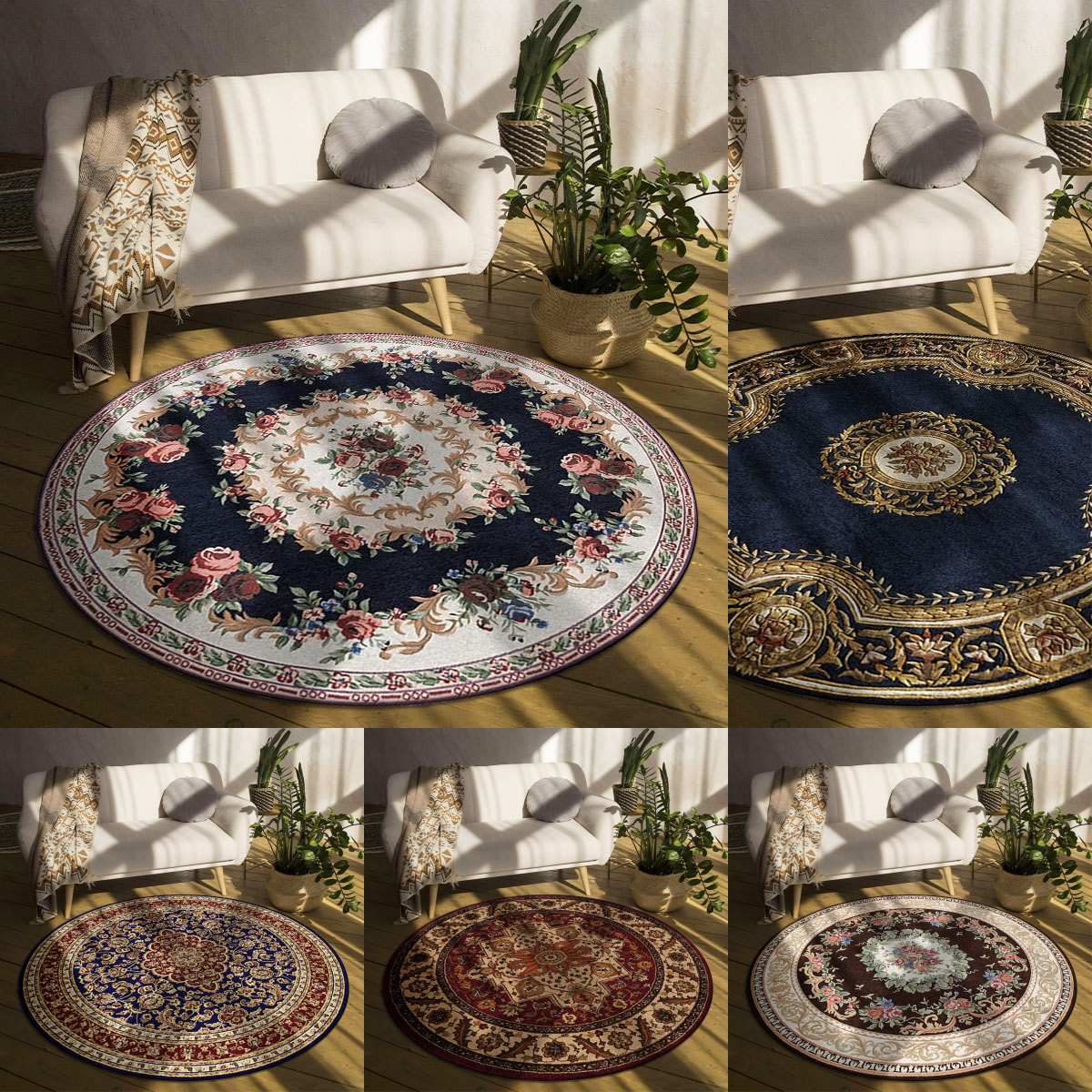 Bohemian Round Rugs Floral Med - Home Bathroom Colors review and price