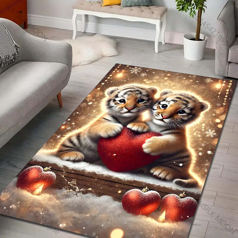 Two Cute Little Tigers Carpet  - Home Bathroom With Two Toilets review and price
