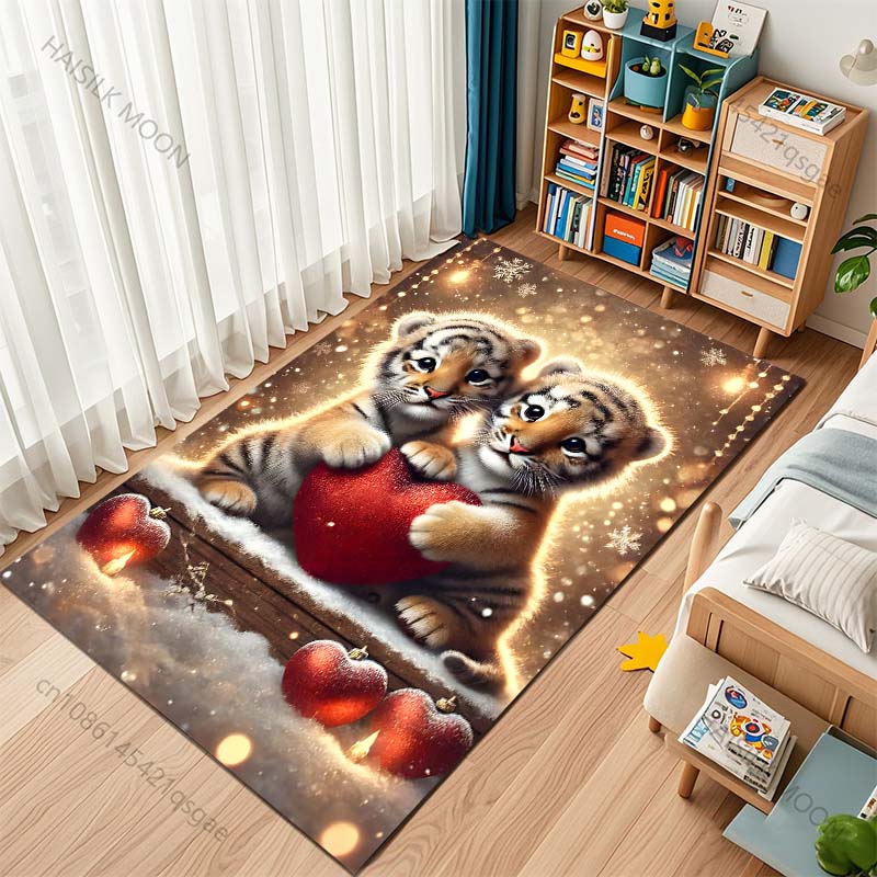 Two Cute Little Tigers Carpet  - Home Bathroom With Two Toilets review and price