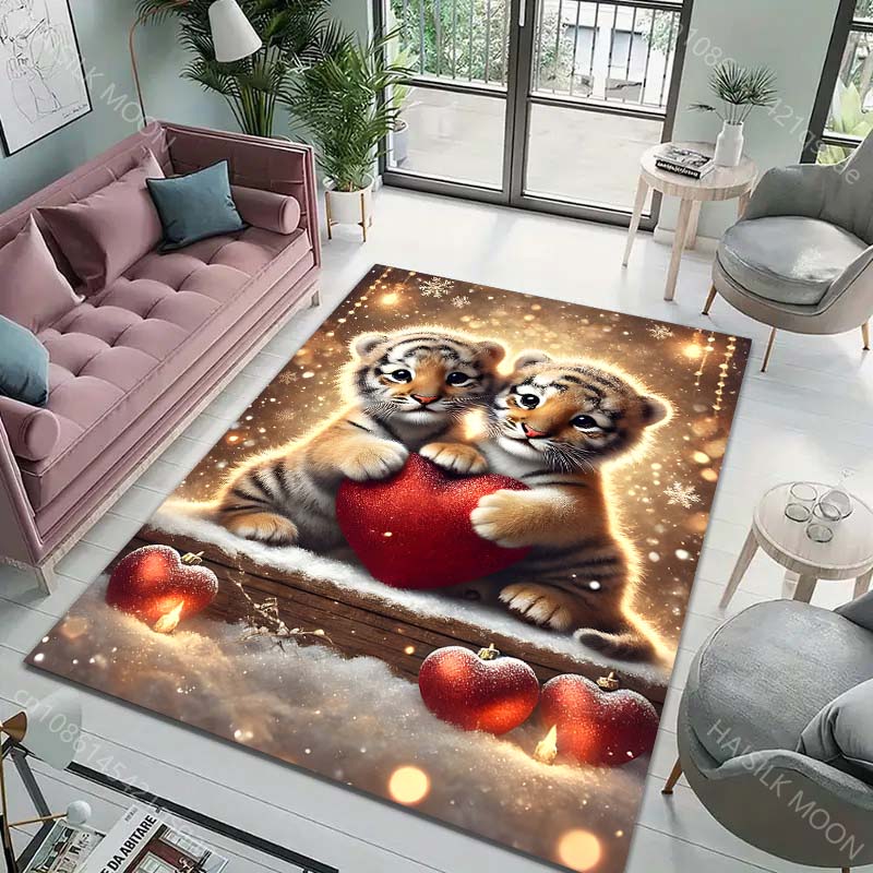 Two Cute Little Tigers Carpet  - Home Bathroom With Two Toilets review and price