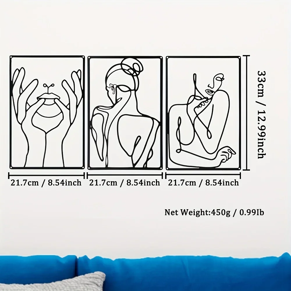 3pcs Stunning Line Drawing Dec - Home Creation Bathroom review and price