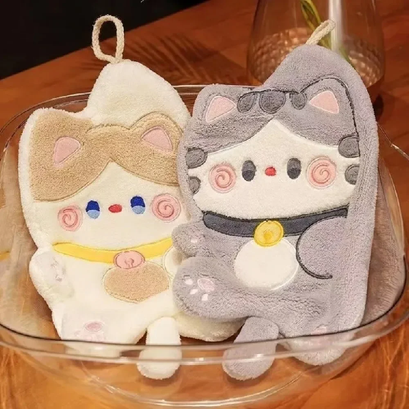 Cute Cat Hand Towel Quick Dryi - Home Bathroom Supplies review and price