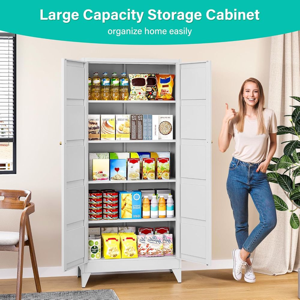 White Tall Metal Storage Cabin - Home Bathroom Cabinets review and price