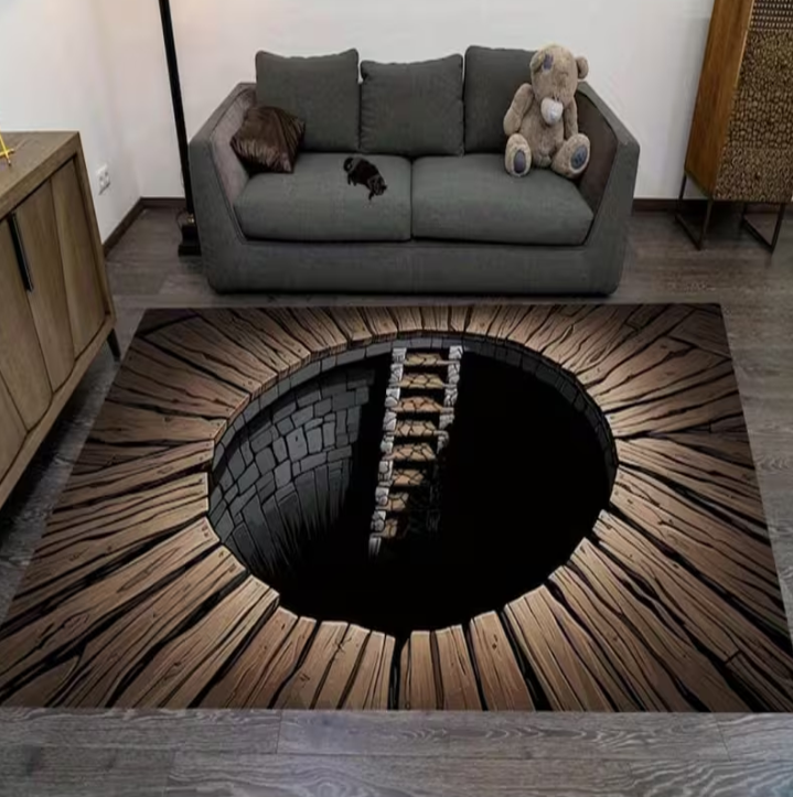 3D Carpet Illusion Design with - Home Goods Bathroom Decor review and price