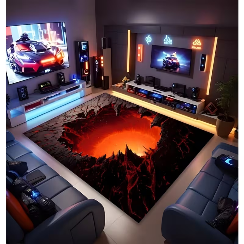 3D Carpet Illusion Design with - Home Goods Bathroom Decor review and price