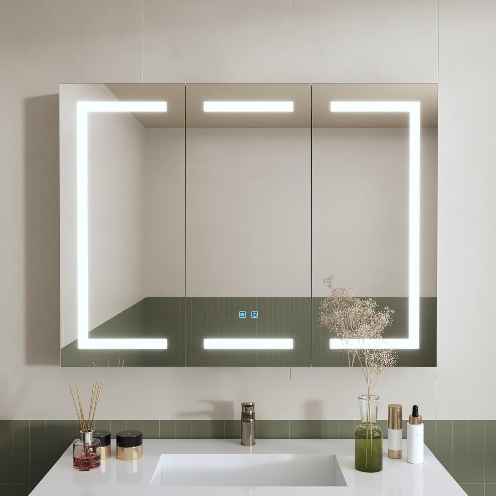 Lighted Medicine Cabinet with  - Home Bathroom Cabinets review and price