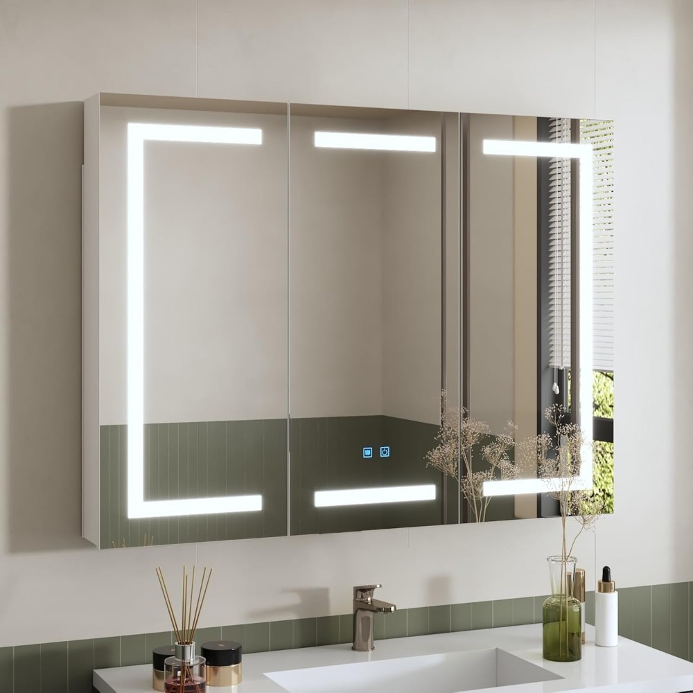 Lighted Medicine Cabinet with  - Home Bathroom Cabinets review and price