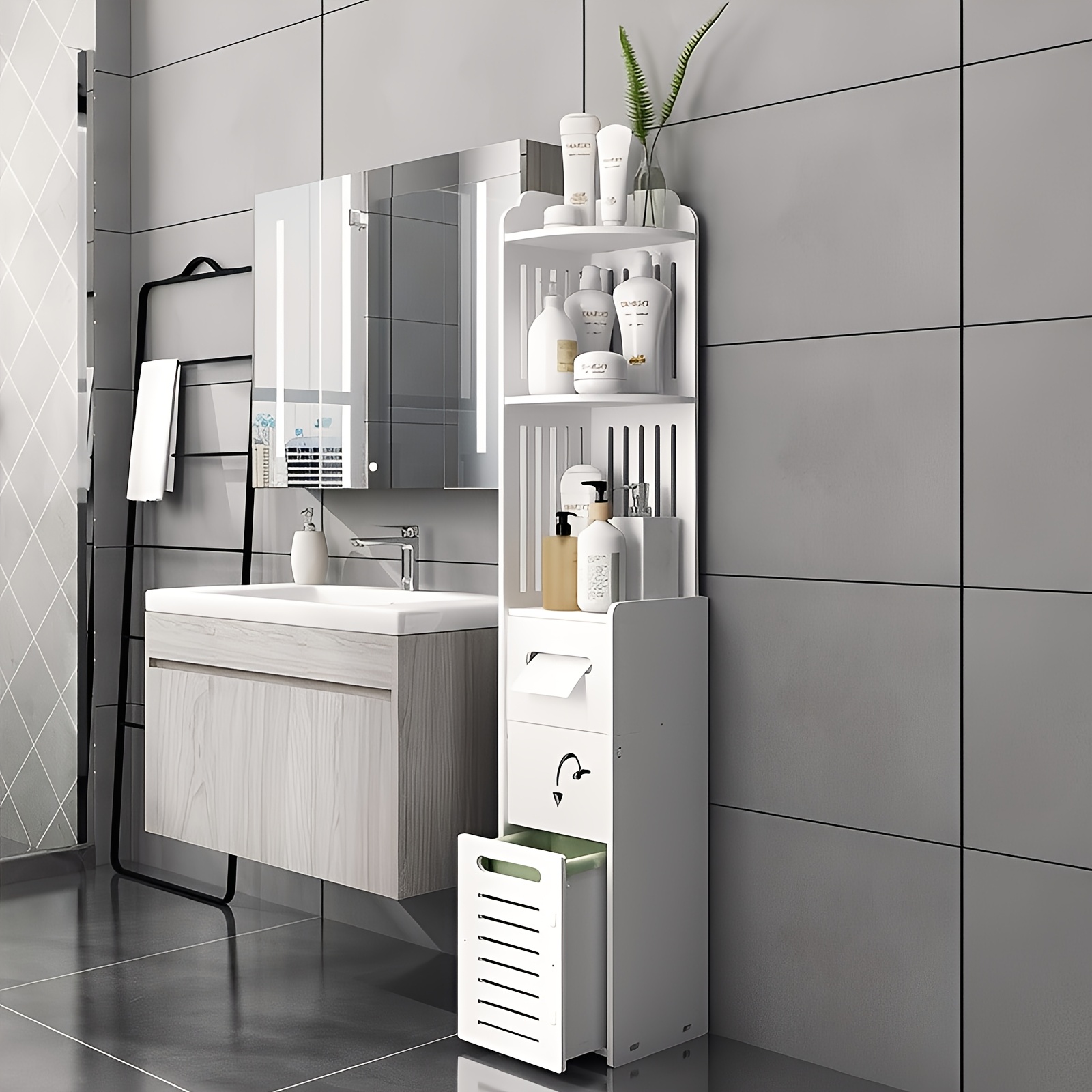 Space-Saving Bathroom Cabinet, - Home Bathroom Cabinets review and price