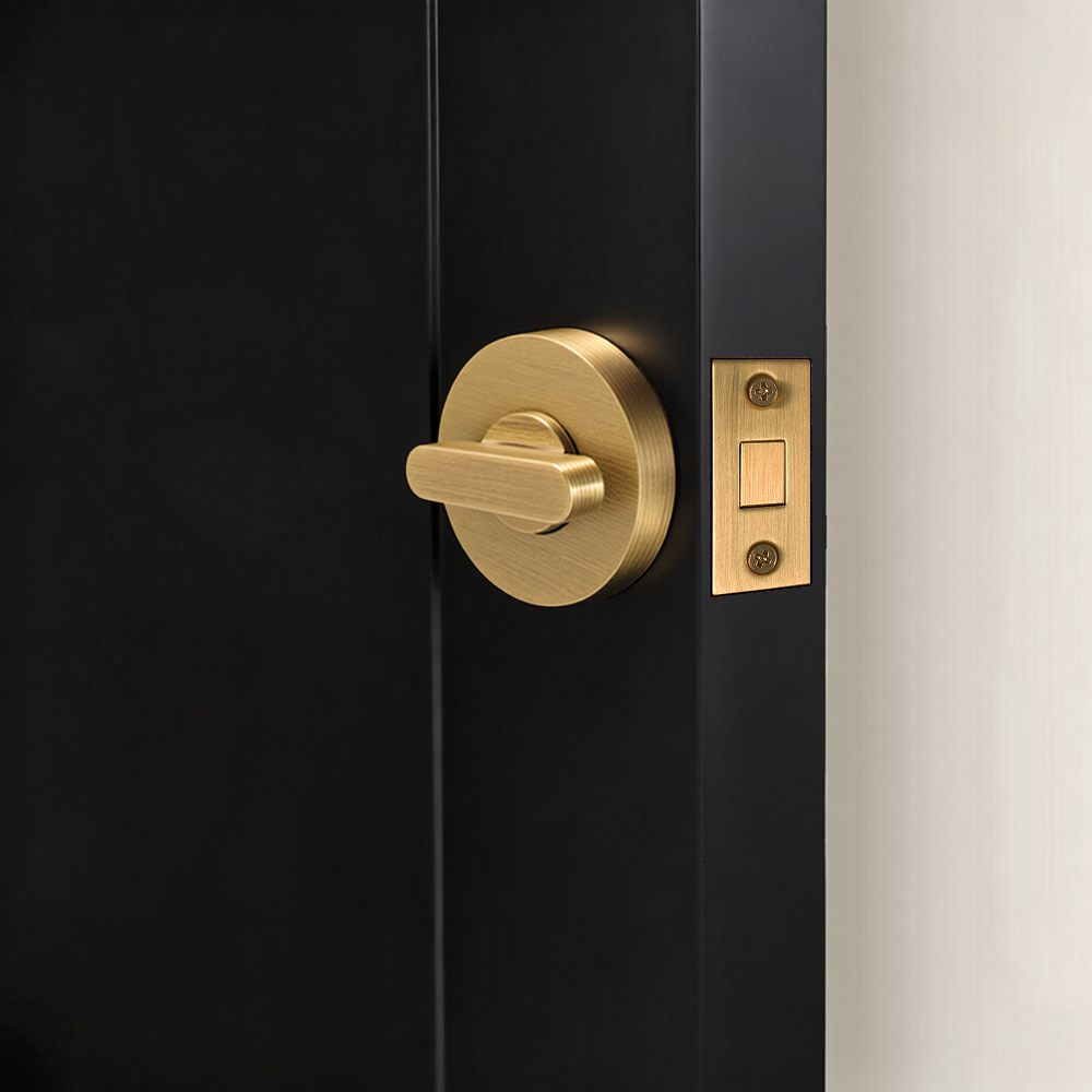 DOOROOM Solid Brass Black Door - Home Bathroom Lock review and price