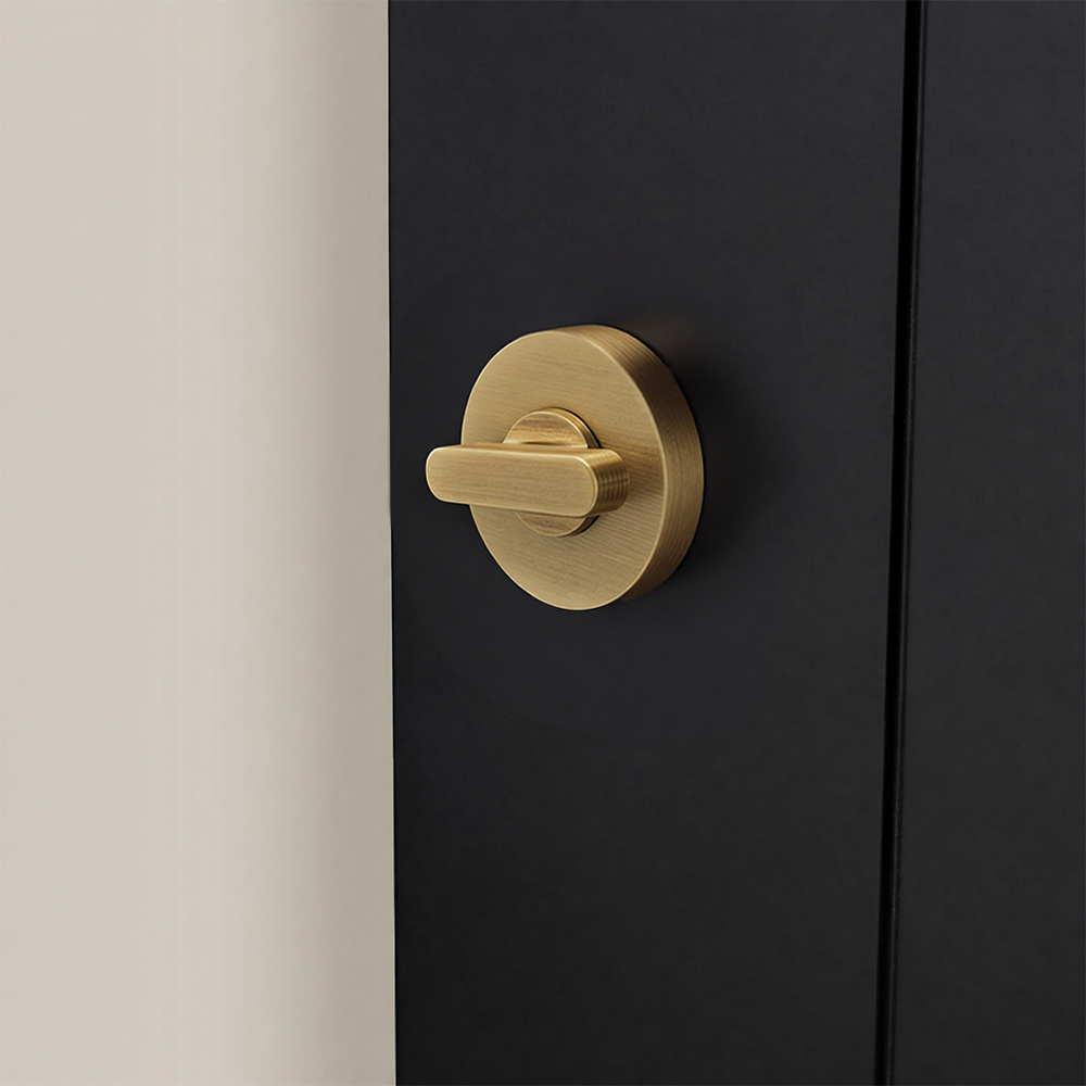 DOOROOM Solid Brass Black Door - Home Bathroom Lock review and price