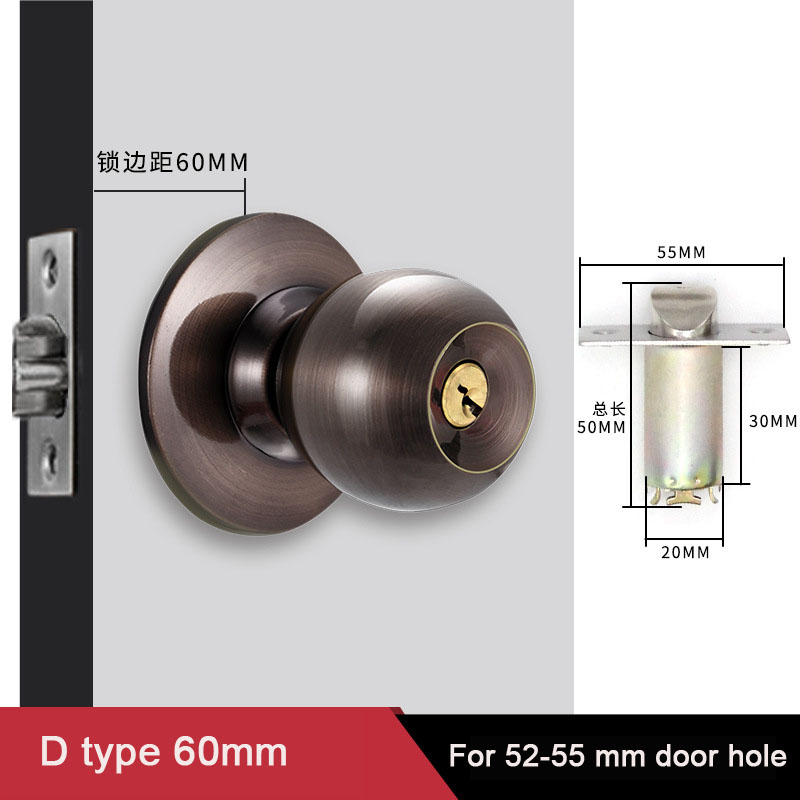 Aluminum Alloy Round Door Knob - Home Bathroom Lock review and price