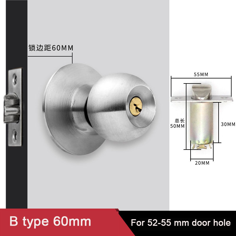Aluminum Alloy Round Door Knob - Home Bathroom Lock review and price