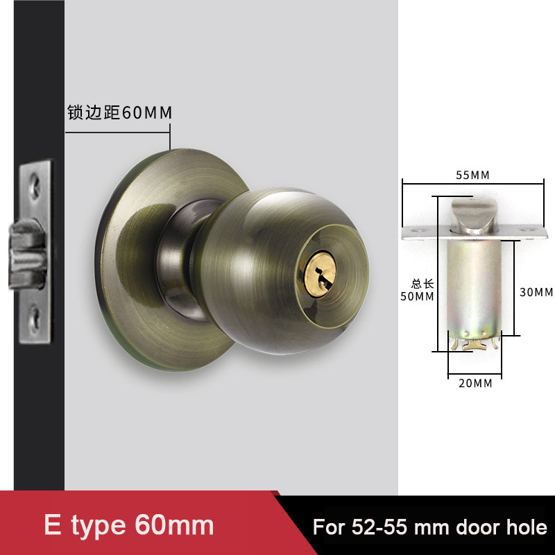 Aluminum Alloy Round Door Knob - Home Bathroom Lock review and price