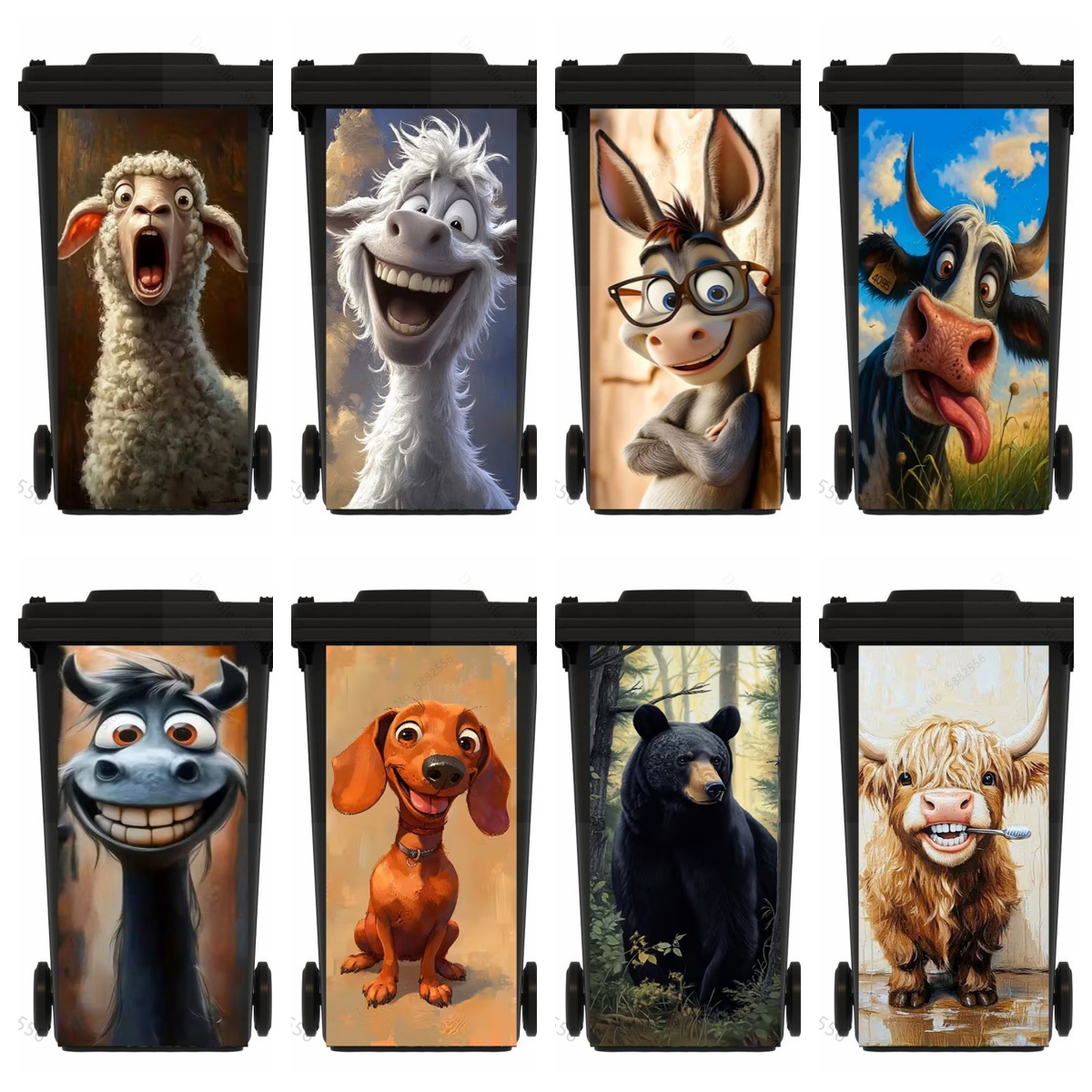Funny Cartoon Horse Trash Can  - Home Bathroom Trash Can review and price