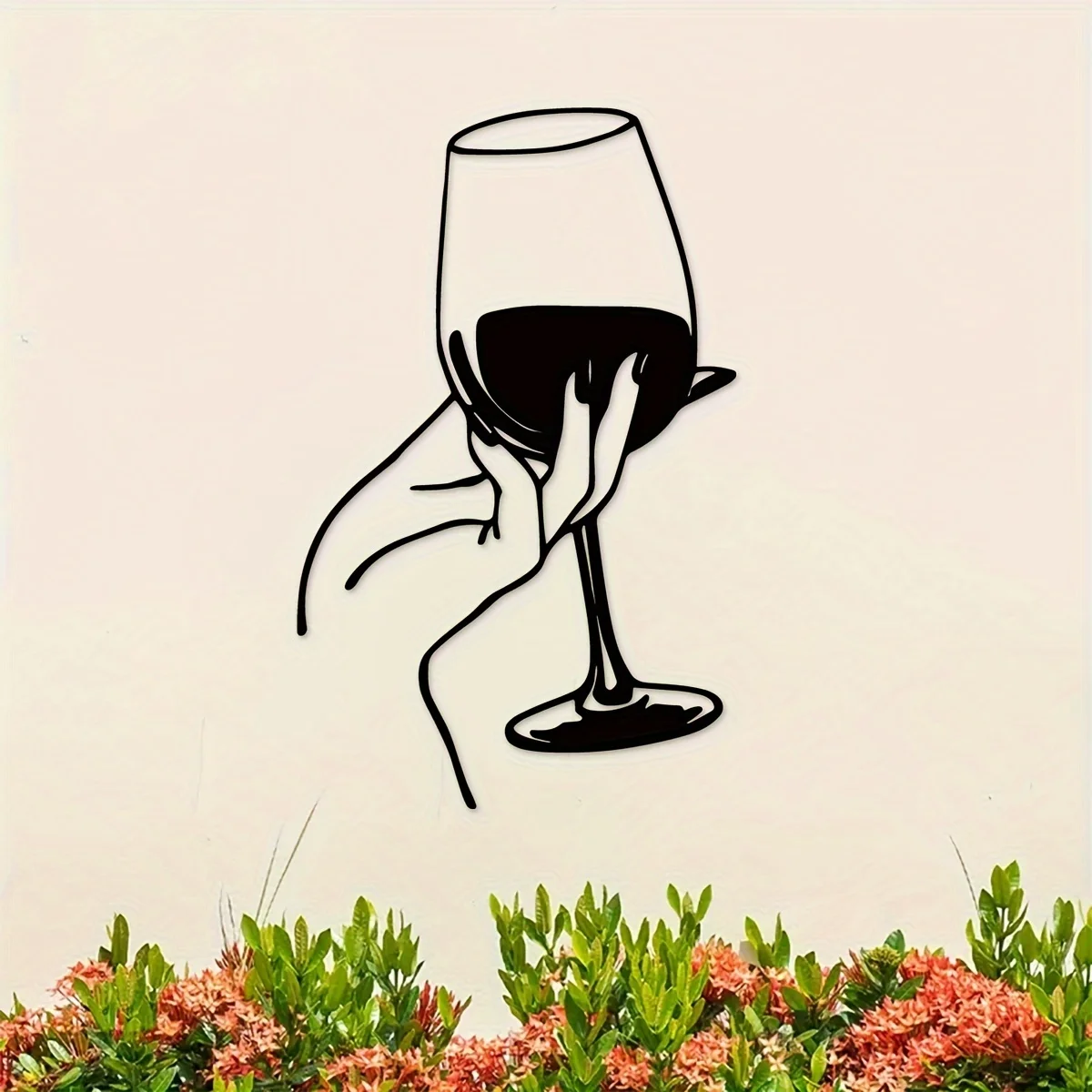 Wine Lover Lady Hand Metal Wal - Home Creation Bathroom review and price