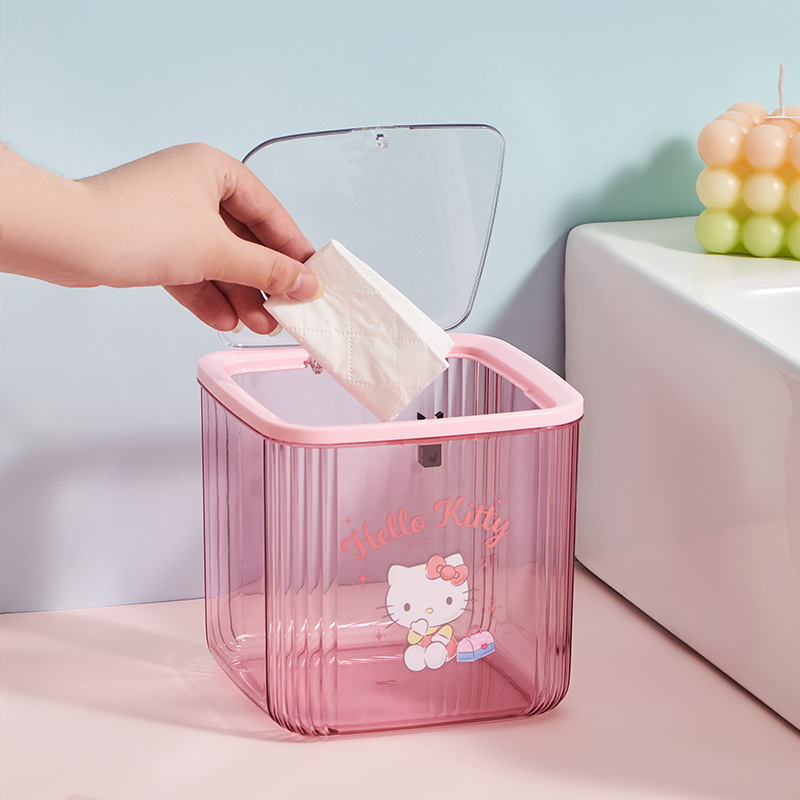 Kawaii Hellokitty Transparent  - Home Bathroom Trash Can review and price