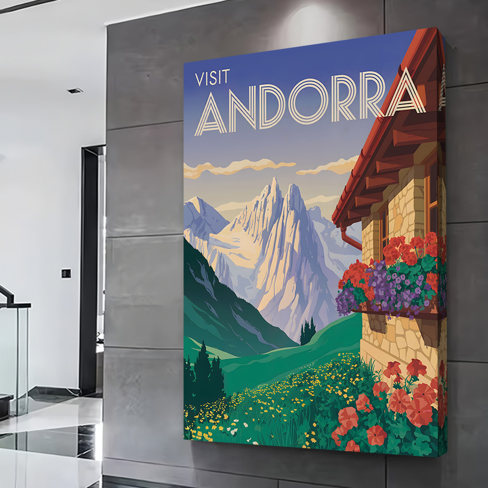 Visit Andorra Travel Poster Cu - Bathroom Home Visit review and price