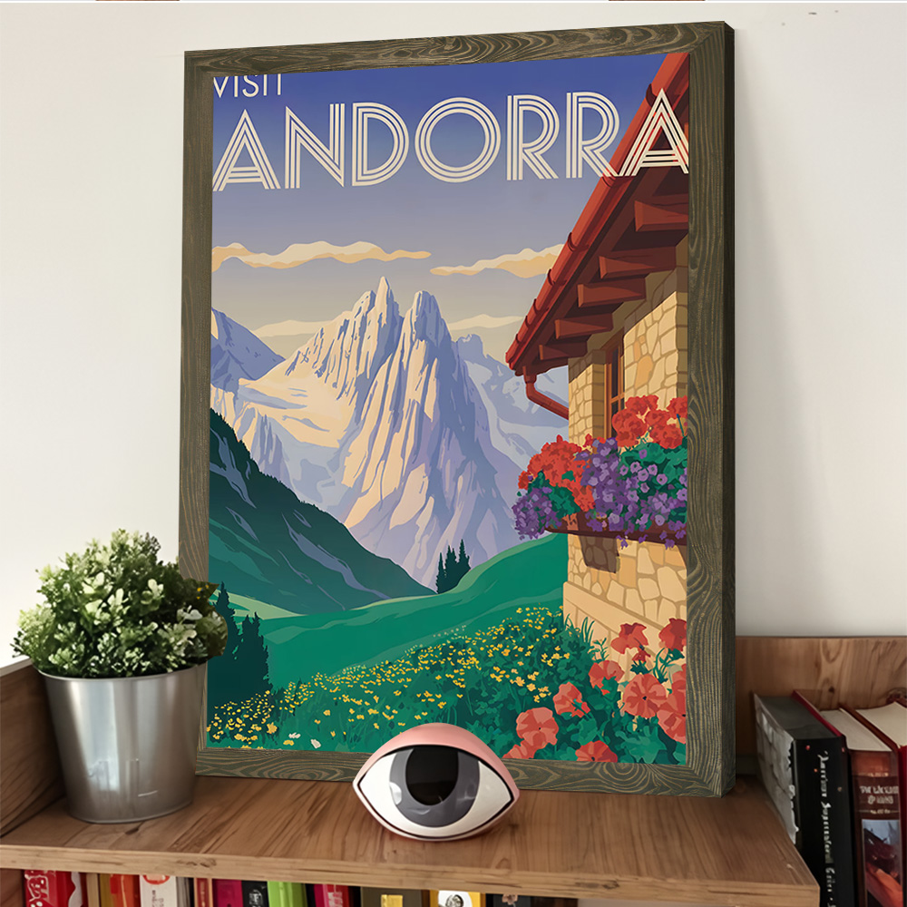 Visit Andorra Travel Poster Cu - Bathroom Home Visit review and price