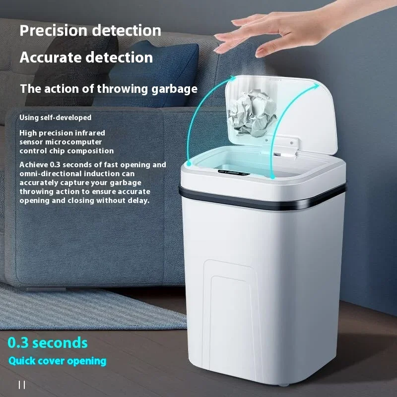 15L Smart Trash Can Automatic  - Home Bathroom Trash Can review and price