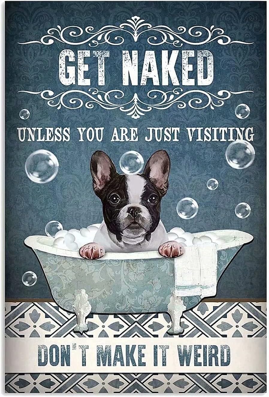 Dog Bathroom Metal Tin Sign,Ge - Bathroom Home Visit review and price