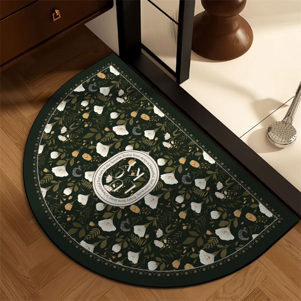 Grey Sketch Leaf Monogram semi - Home Bathroom Scene review and price