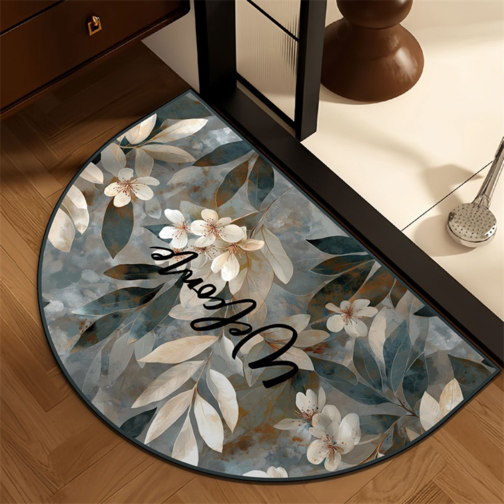 Grey Sketch Leaf Monogram semi - Home Bathroom Scene review and price