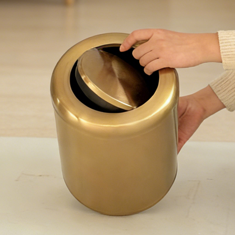 8L/2.4gal New Gold Stainless S - Home Bathroom Trash Can review and price