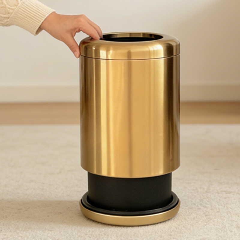8L/2.4gal New Gold Stainless S - Home Bathroom Trash Can review and price