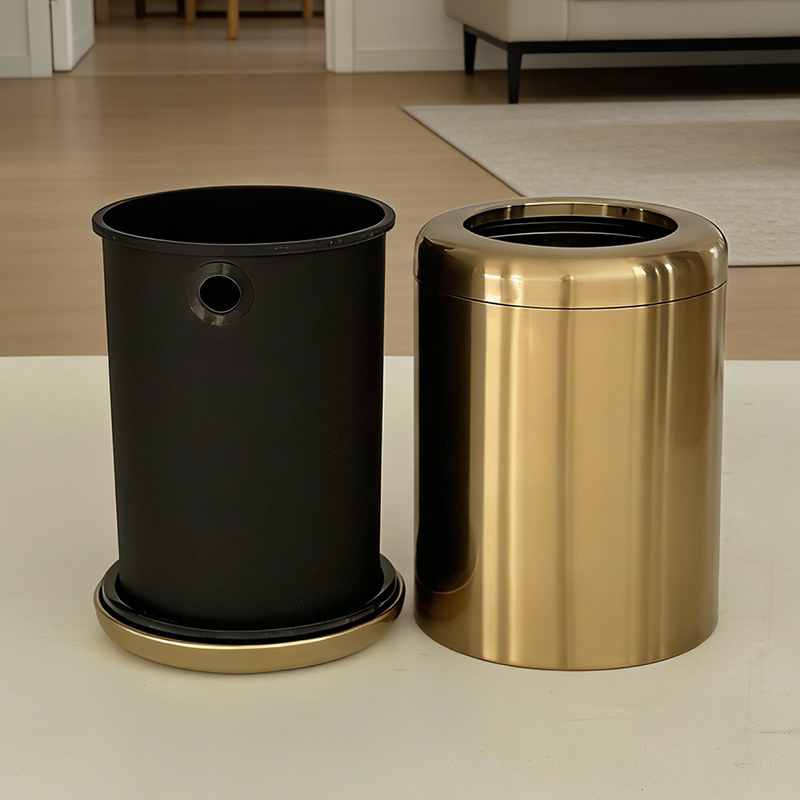 8L/2.4gal New Gold Stainless S - Home Bathroom Trash Can review and price