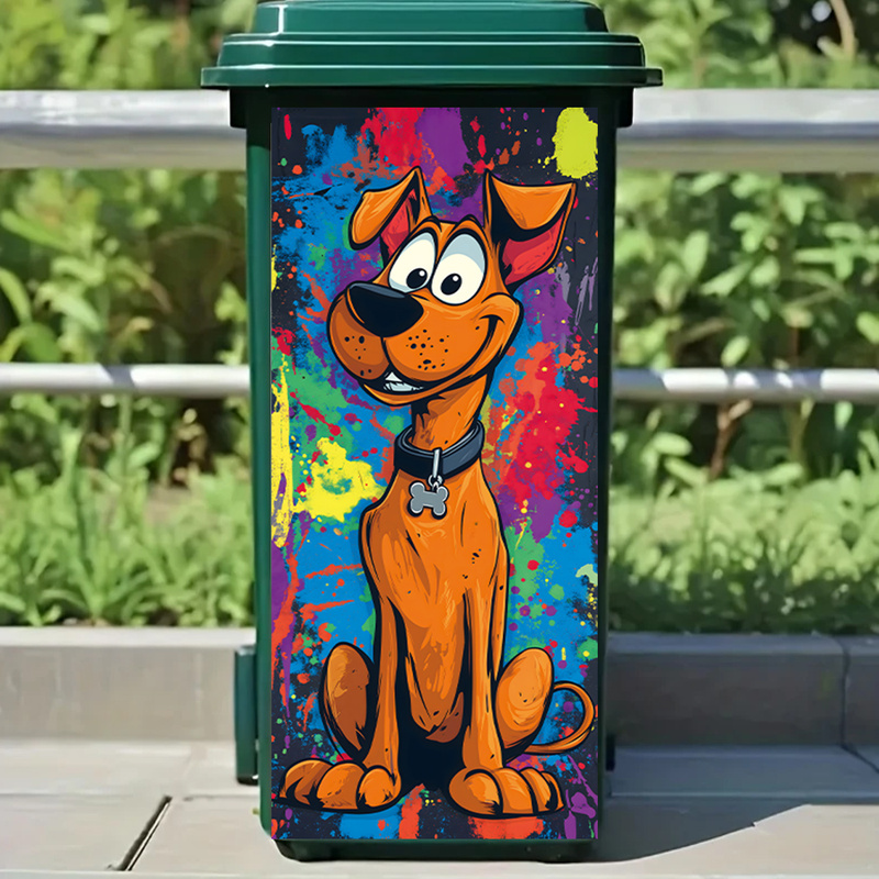 Adorable Cartoon Dog Rubbish B - Home Bathroom Trash Can review and price