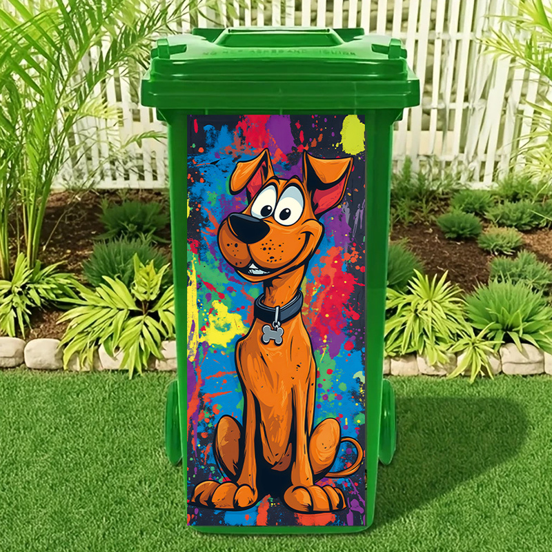 Adorable Cartoon Dog Rubbish B - Home Bathroom Trash Can review and price