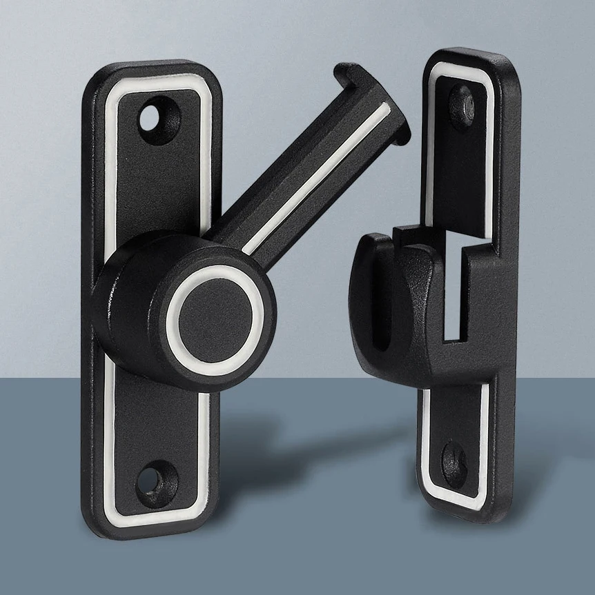 Black Luminous Barn Door Latch - Home Bathroom Lock review and price