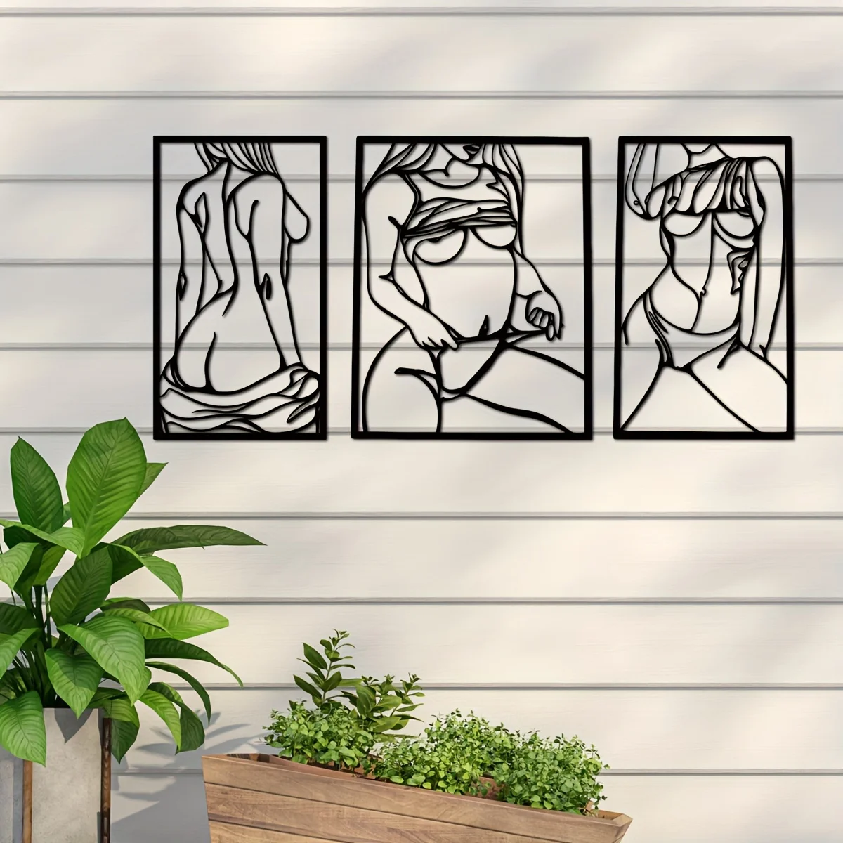1pc Metal Art Wall Decor, Blac - Home Creation Bathroom review and price