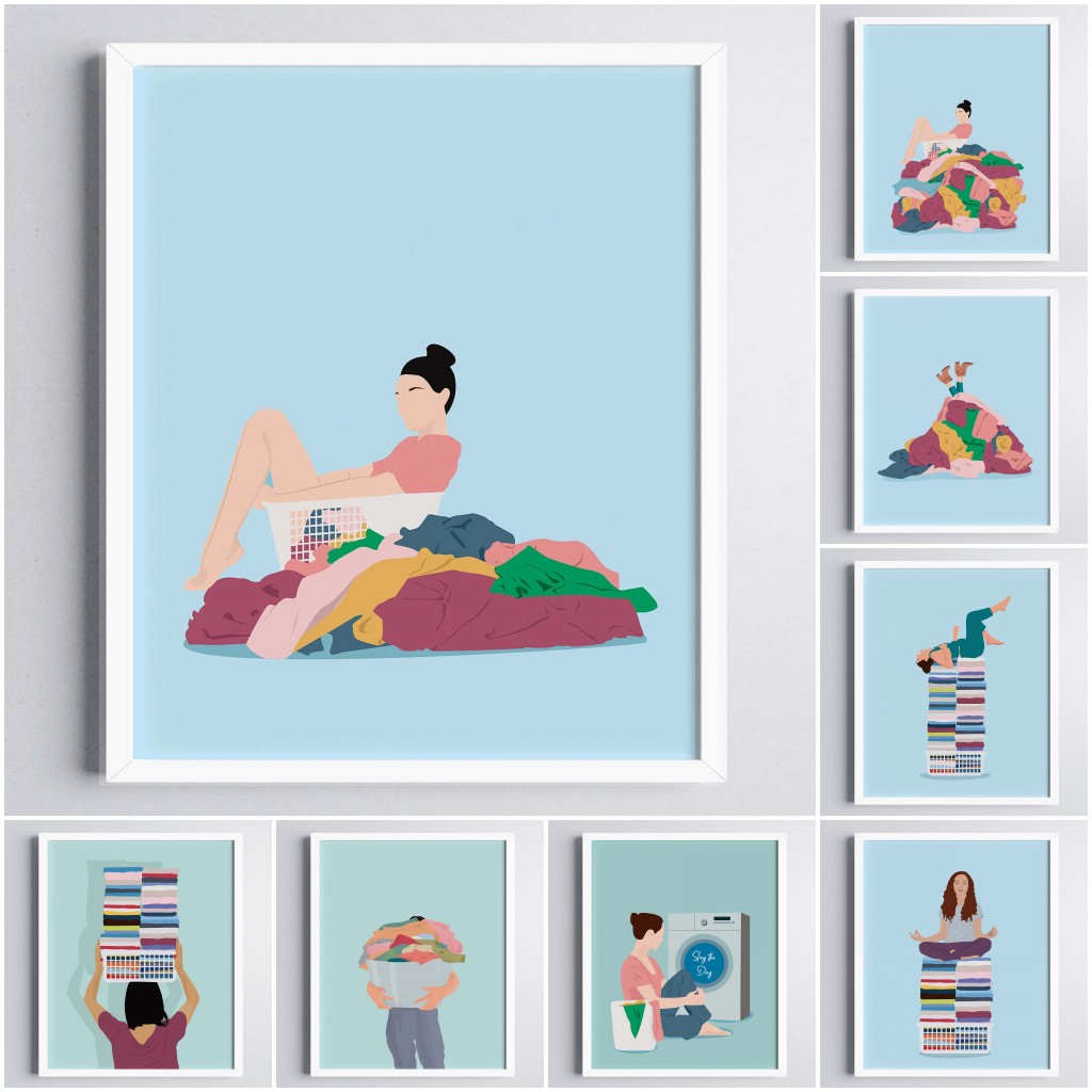 Pastel Colors Art Print Laundr - Home Bathroom Colors review and price