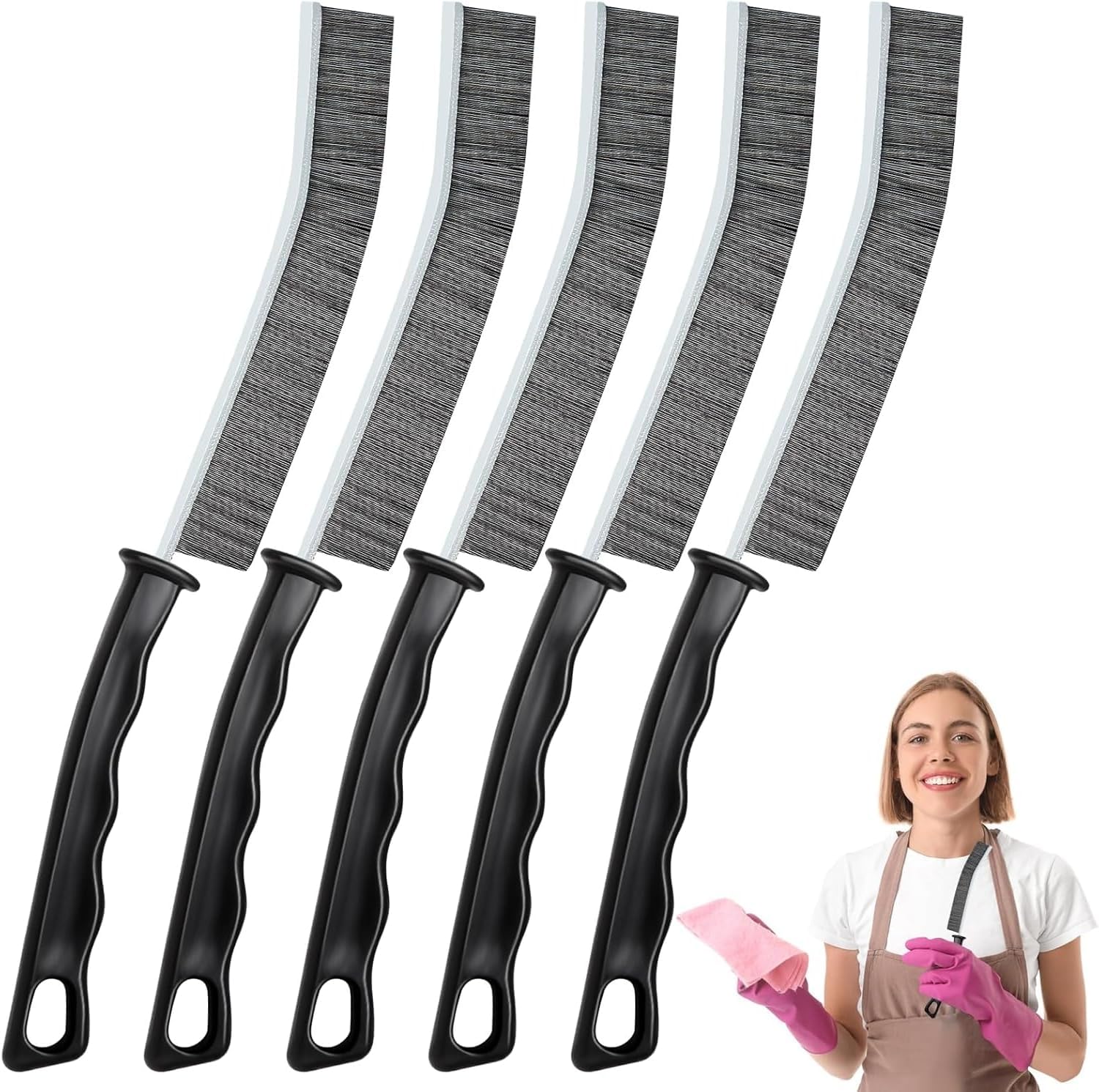 5 Pcs Hard Bristle Crevice Cle - Home Kitchen Bathroom Cleaning review and price