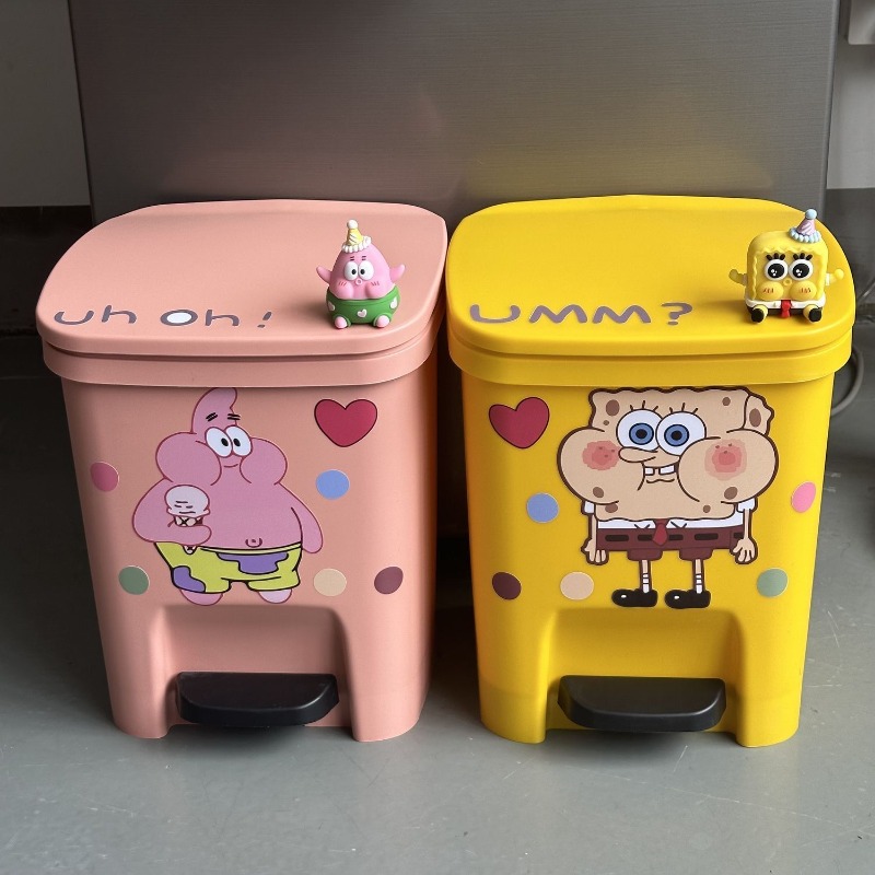 Cute Patrick Star Pedal Trash  - Home Bathroom Trash Can review and price
