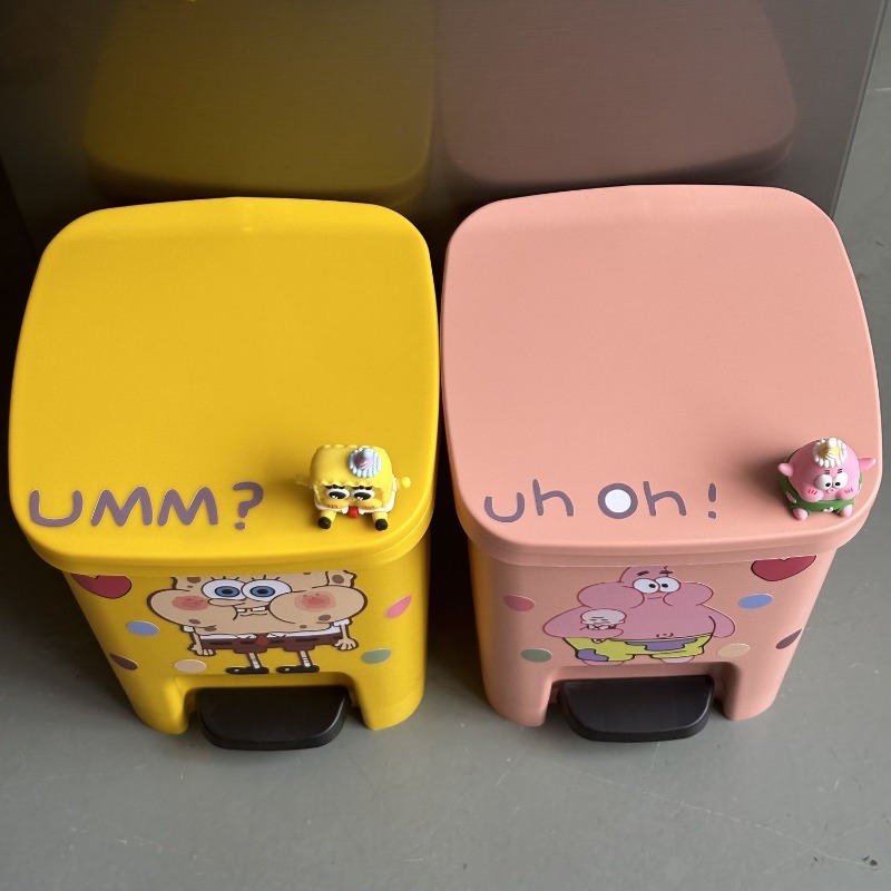Cute Patrick Star Pedal Trash  - Home Bathroom Trash Can review and price