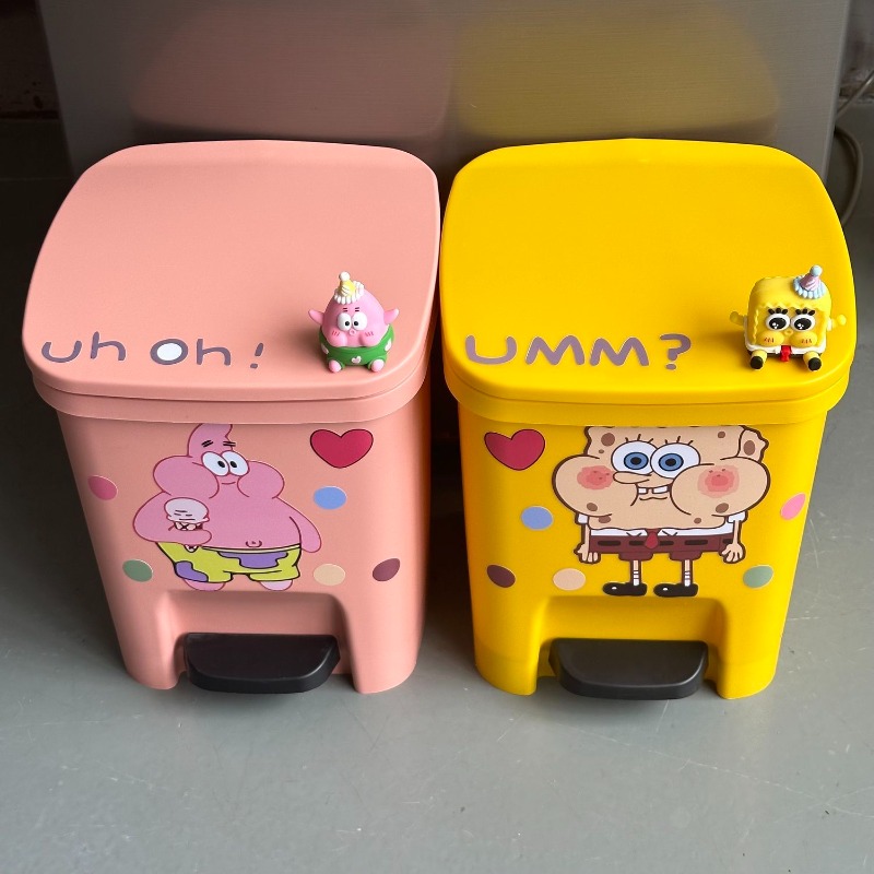 Cute Patrick Star Pedal Trash  - Home Bathroom Trash Can review and price