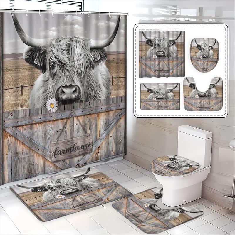 1/3/4Pcs Creative Scottish Hig - Home Bathroom With Two Toilets review and price