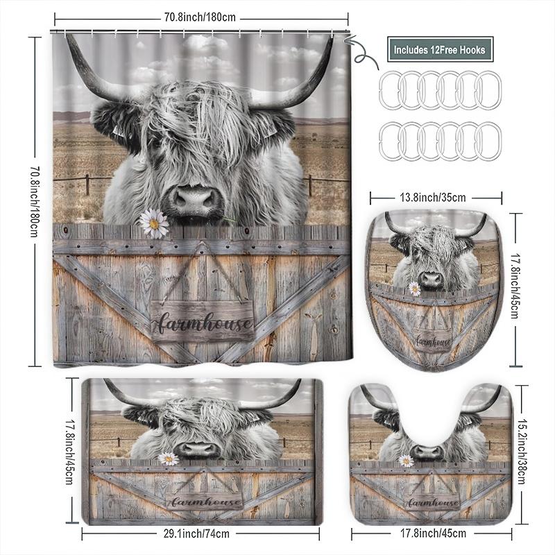 1/3/4Pcs Creative Scottish Hig - Home Bathroom With Two Toilets review and price