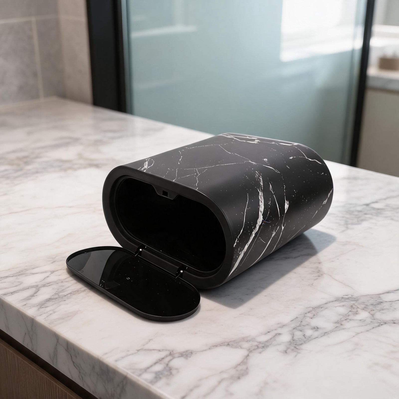 Narrow Trash Can With Lid Dual - Home Bathroom Trash Can review and price