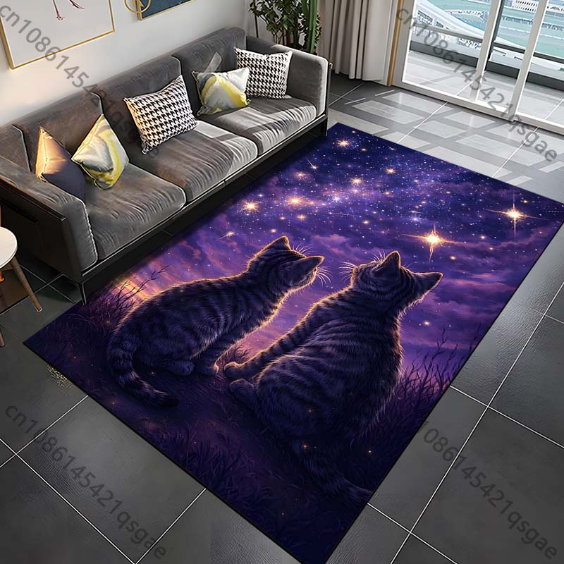 1PC Two cats gaze at stars Pri - Home Bathroom With Two Toilets review and price