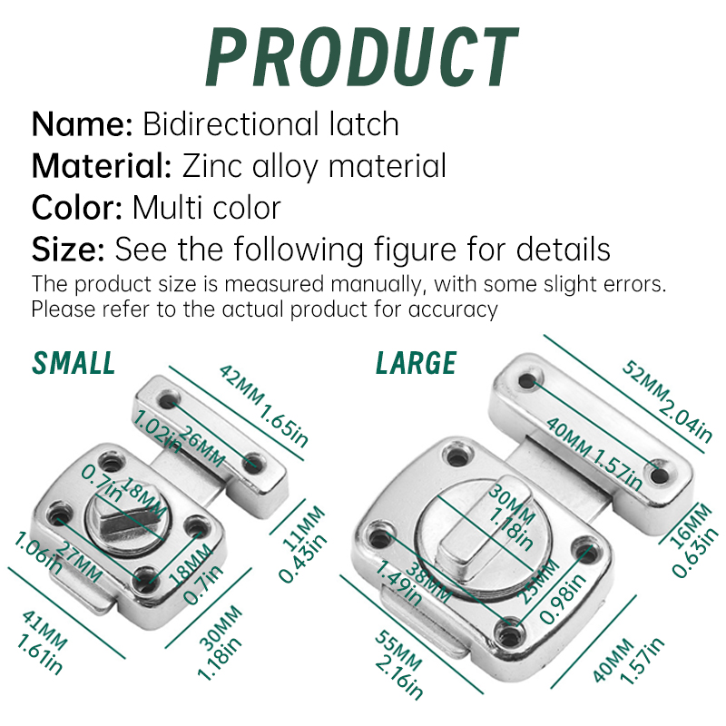 1pc Home Security Latch Rotate - Home Bathroom Lock review and price