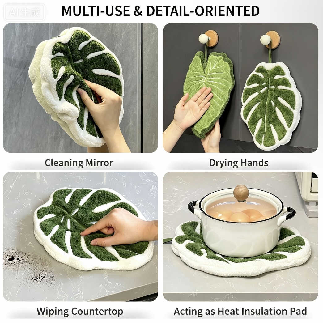 Cute Turtle Back Leaf Hand Tow - Home Goods Bathroom Decor review and price