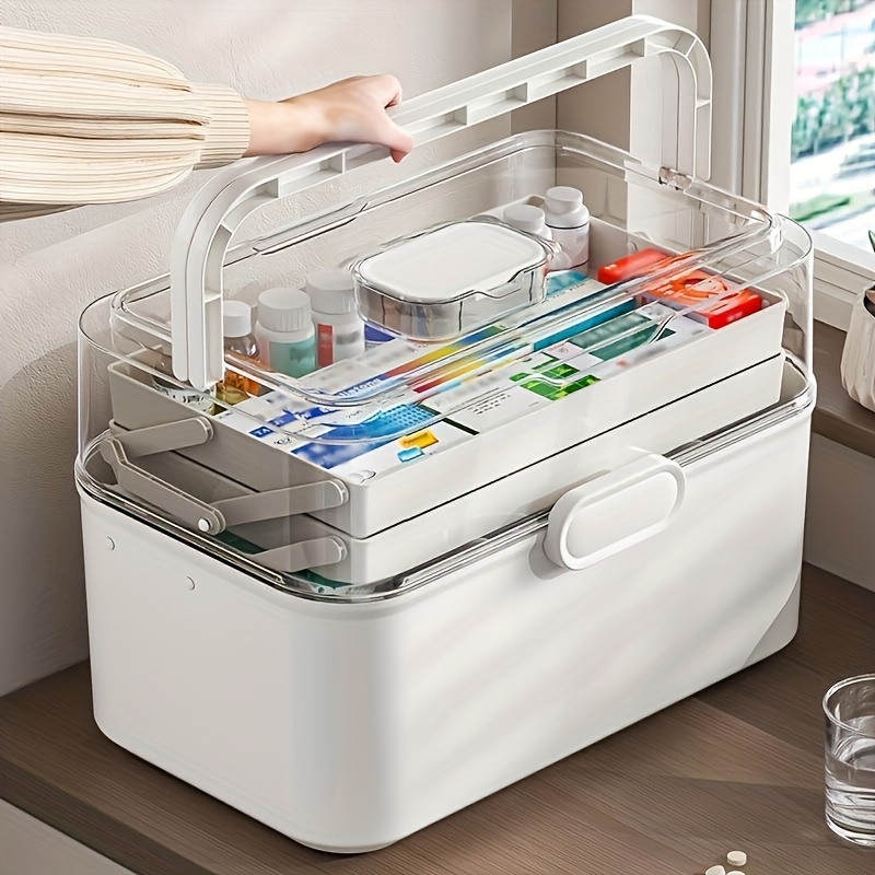 Large Capacity Clear Lid Medic - Home Bathroom Cabinets review and price