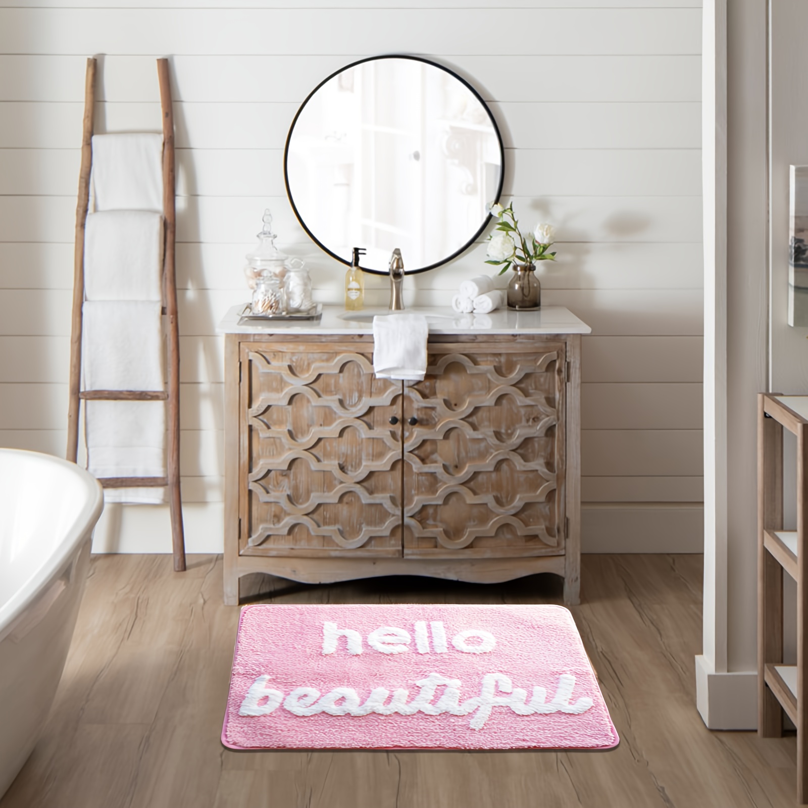 1pc, Hello Beautiful Non-slip  - Home Goods Bathroom Decor review and price